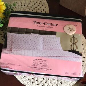 Juicy Couture Pink Bedding Set with CHERRY Design